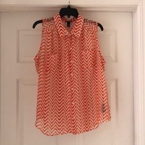 Orange chevron blouse